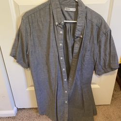 Sonoma Grey Button Down Short Sleeve
