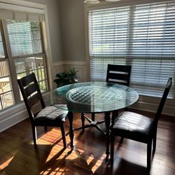 Round Glass Top Table