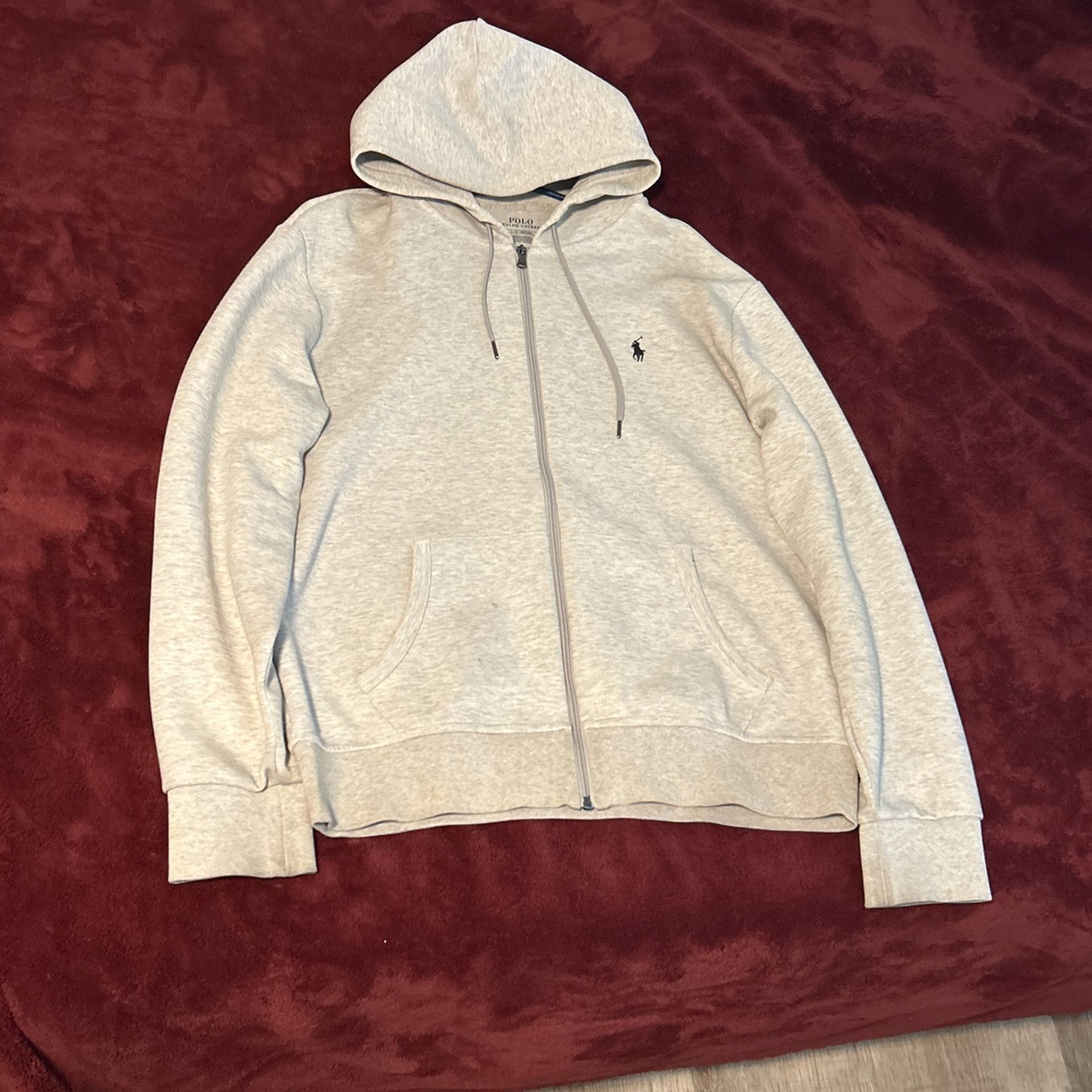 Grey polo hoodie for sell!!!