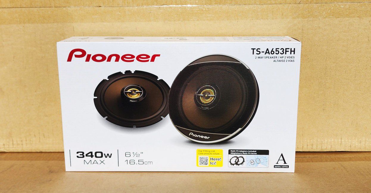 🚨 No Credit Needed 🚨 Pioneer TS-A653FH Car Speakers 6 1/2" 2-Way Coaxial Speaker System 340 Watts 🚨 Payment Options Available 🚨 