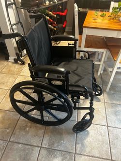 Wheelchair- K3 Lightweight ProBasics 18” Seat Width Wheelchair w/ Flip Back Armrests + Adjustable Height Armrests + Seat Cushion