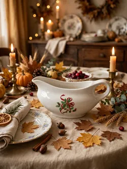 Holly Gravy Boat