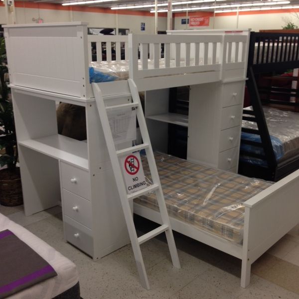 White Twin Loft Bed With Desk For In Roseville Ca Offerup