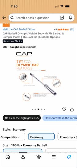 Brand new 7 ft solid chrome Olympic barbell