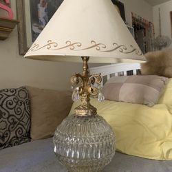 Beautiful Cristal Antique Lamp Work Very  Good.