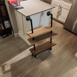 Industrial Style Wooden Shelves 