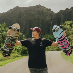 STILL AVAILABLE JAN 28th - Carver Jamie O’Brien Sponsored Skateboard In Excellent condition With C7 Latest Trucks