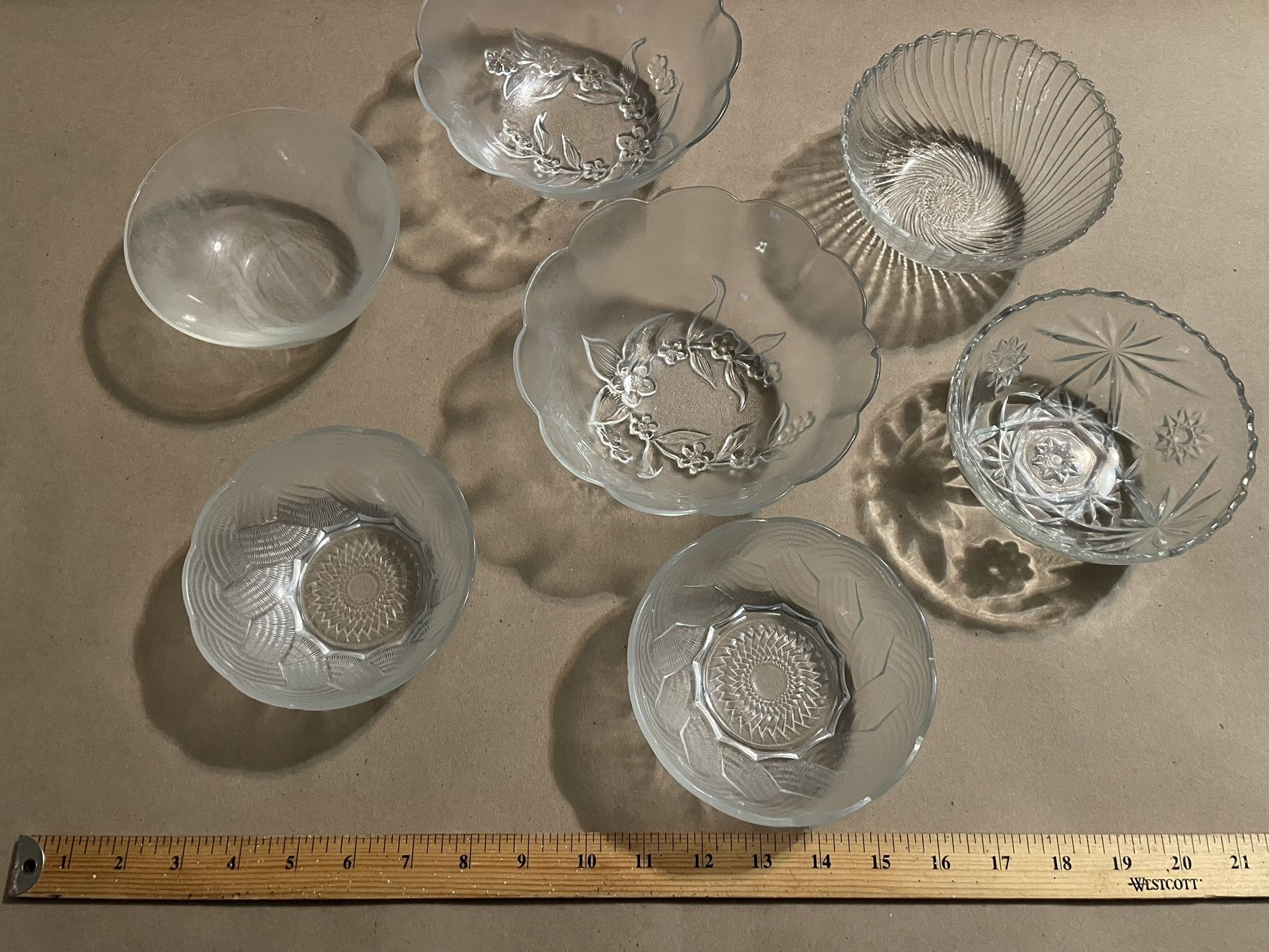 Assorted Crystal Glass Bowls