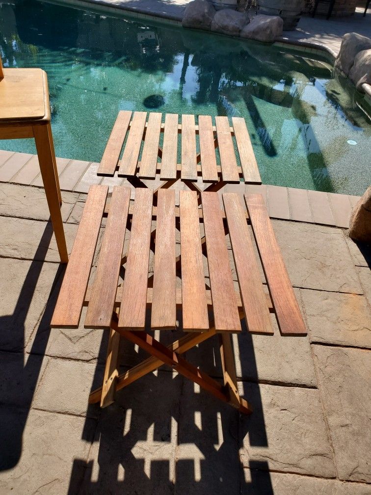 2 Teak Side Tables Refurbished