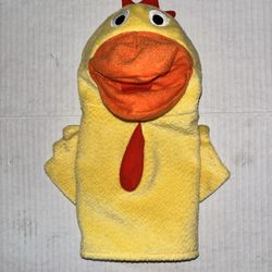 Yellow Chicken Rooster Hand Puppet