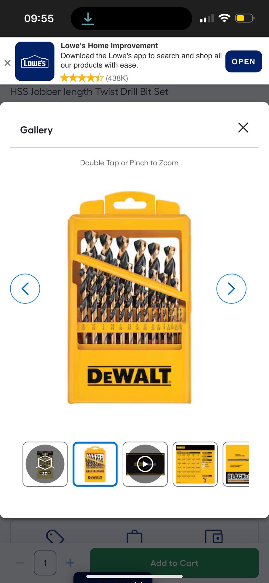 DEWALT 29 -Piece Assorted x Black and gold coated HSS Jobber length Twist Drill Bit Set