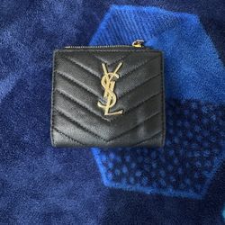 YSL Saint Laurent Zip Wallet – Black Leather