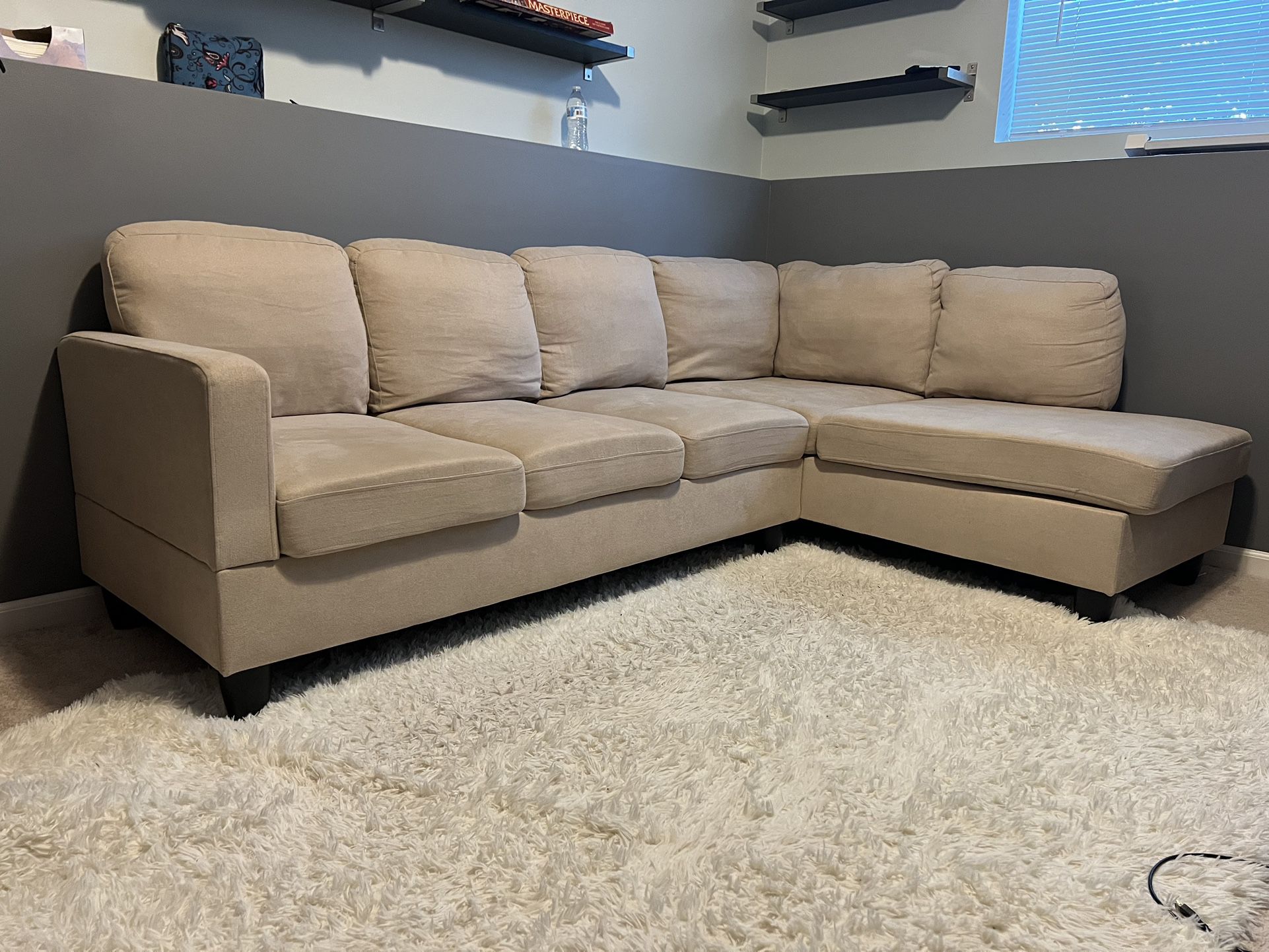 Cream / Beige Sectional Couch