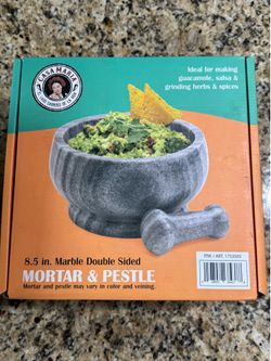Casa Maria 8.5” Marble Mortar & Pestle – Double Sided – Like New