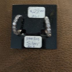 Sterling Silver Set Of Earrings 