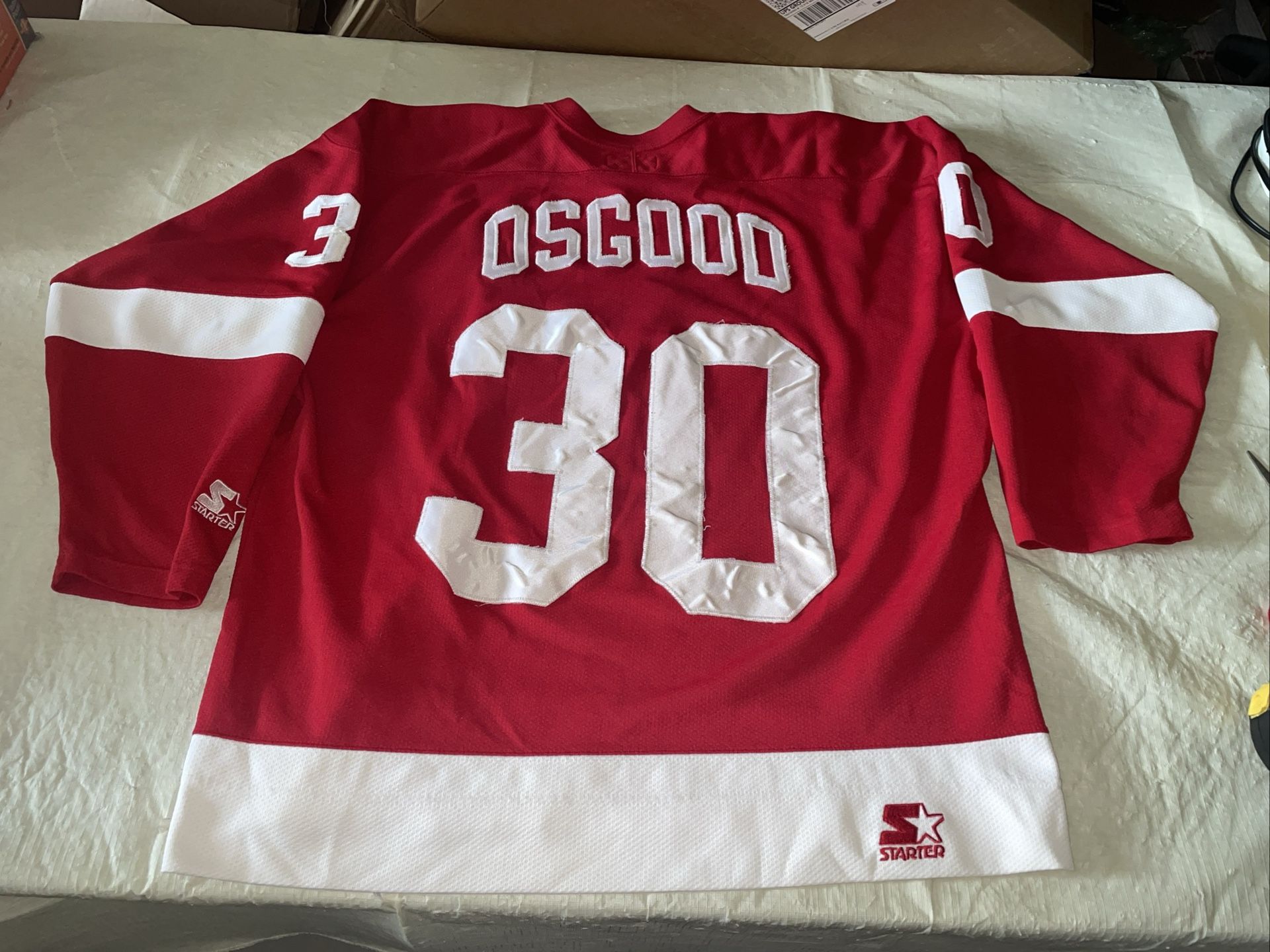 Chris Osgood Detroit Red Wings starter NHL Jersey Mens Xl Clean Sewn Vintage