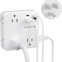 Multi Plug Outlet Extender With USB Brand New