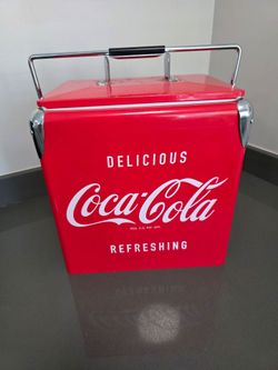 Coca-Cola vintage cooler with opener