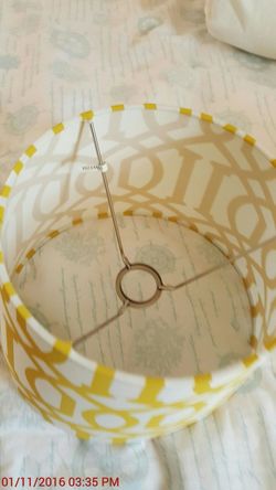 Small yellow design lampshade