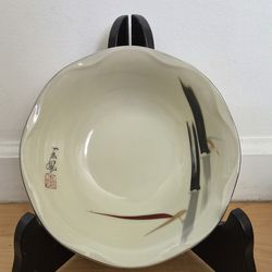 2 RARE Plates PINE CONE Silver Sushi / Salad / Dessert Plates Silver Trim Size: 7" & 6"