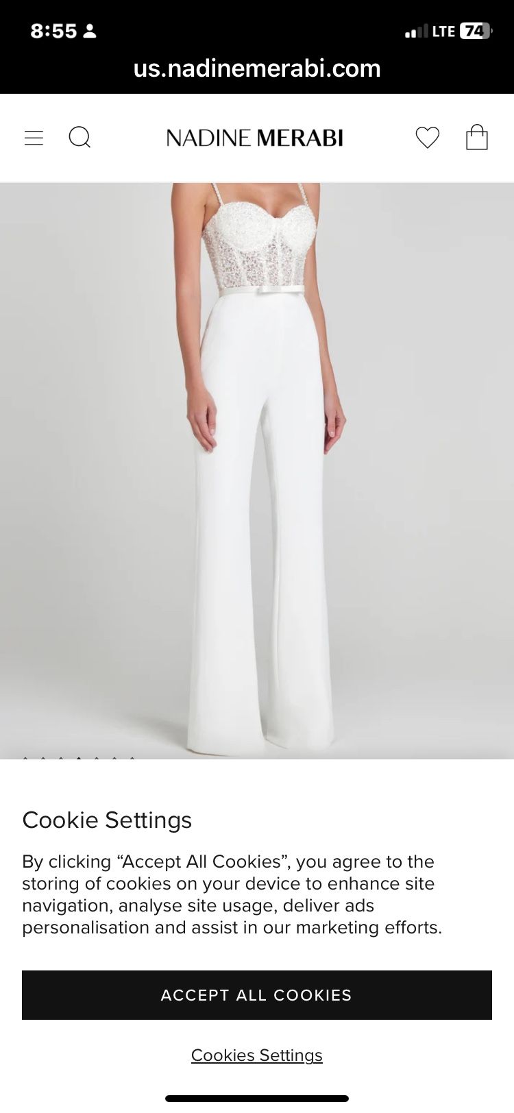 Nadine MERABI White Jumpsuit