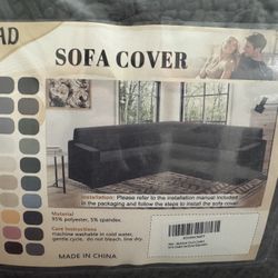 Beautiful Grey Sectional L Shape Sofa Cover Brand New 