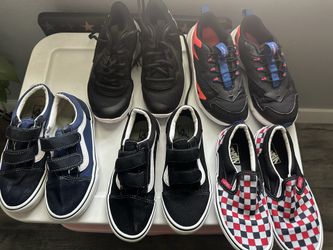 5 pairs of boys shoes