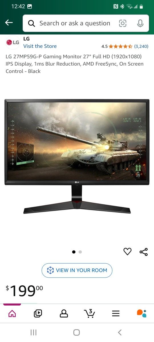 LG GAMING MONITORS (2)(TWO)