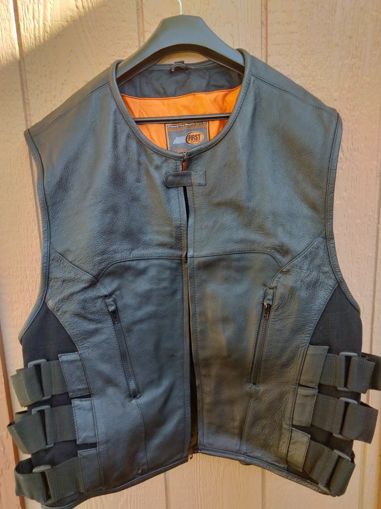 First Classic Leather Motorcycle Vest