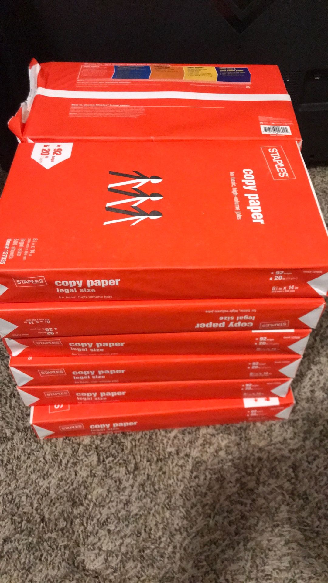Copy Paper 12 packs legal paper one box copy paper regular size