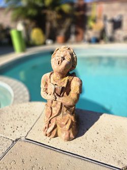 Antique Cherub Statue Lawn Ornament Rare 1950s Lawn Art