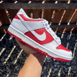 Nike Dunk Low Championship Red (Size 5Y, 5.5Y, 6Y, 6.5Y, 7.5, 8, 10)