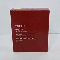 TIRTIR Mask Fit Red Cushion Foundation 21N Ivory Enriched Coverage 0.63 oz 18g