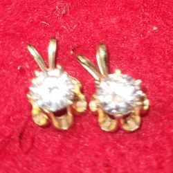 Vintage Vermeil CZ  DIAMONDS Pendant 2 AVAILABLE 