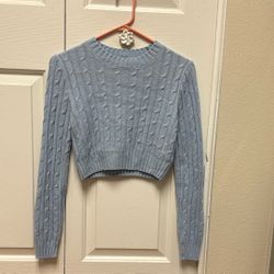 Blue Knit Sweatshirt Like New 