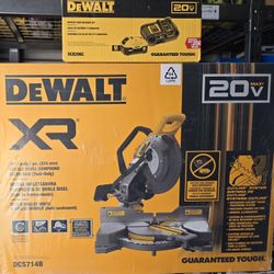 DEWALT
20-Volt MAX XR Cordless 10 in. Dual Bevel Fixed Miter Saw and
20V MAX 6  Battery and Charger