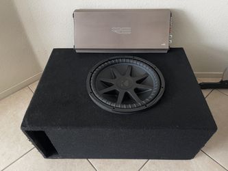 Kicker Cvx 15” Sub In Custom Ported Box RE Audio Amp 