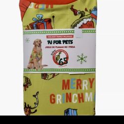 The Grinch 65 Years PJ FOR PETS Sleepwear Christmas Photos Dogs Size Medium New