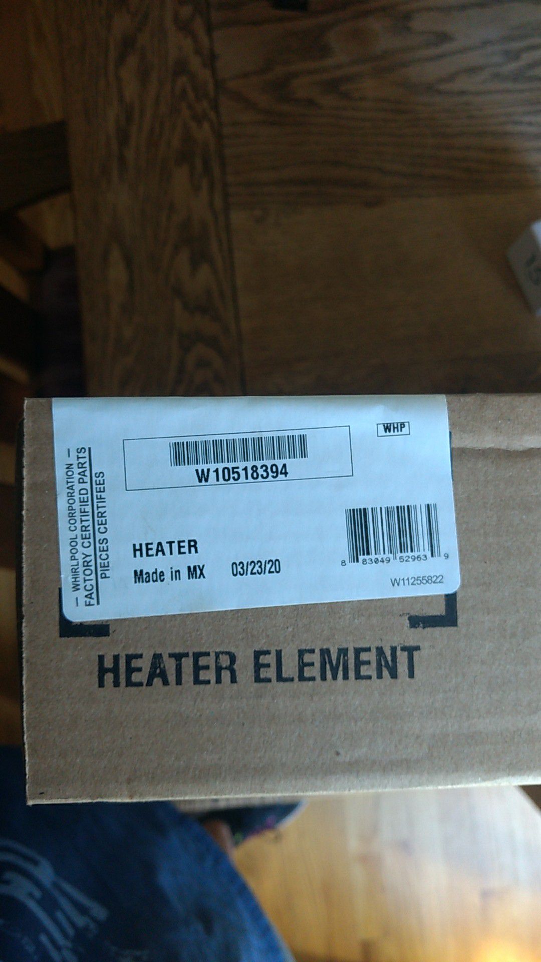 Genuine Whirlpool W10518394 Dishwasher Heater (including nuts)
