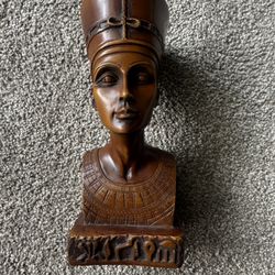 Queen Nefertiti, handcrafted on wood, meticulously made 