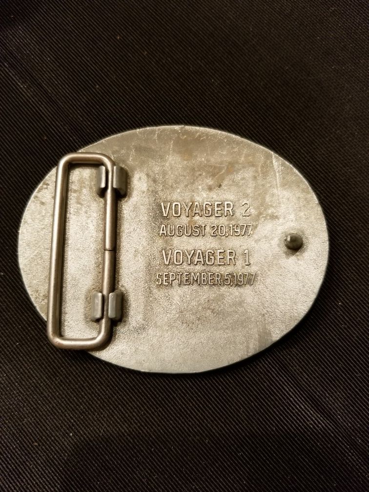Nasa Vintage Space Voyager 1 & 2 Cast Belt Buckle 1977