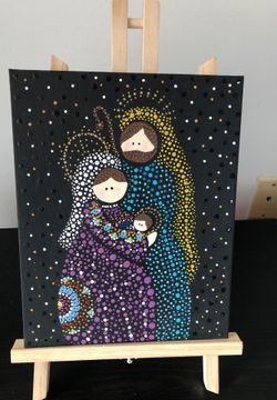 Nacimientos!!! Pinturas en Acrílico. Puntillismo