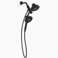KOHLER Matte Black Round Dual/Combo Shower Head
