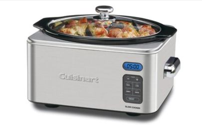 LIKE NEW- Cuisinart 6.5-Qt Digital Slow Cooker Stainless Steel - Works Great!