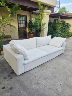Living Spaces Utopia White Cloud Couch