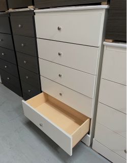 Five drawer dresser chest White Cajonera