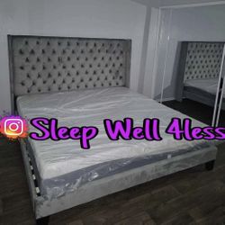 NEW  KING SIZE BED FRAME AND MATTRESS 