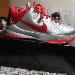Nike Kobe Protro  Caitlin Clark Red And Silver Sz 8.5 M 10 W