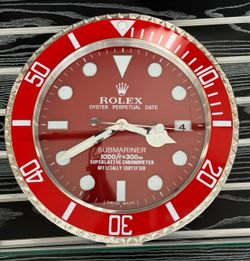 SUBMARINER Iron Man Superior Red Wall Clock | Red Bezel Insert | Red Face Dial