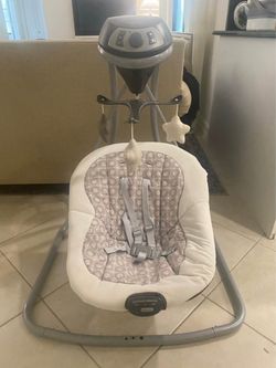 Baby Swing with Mobile and Harness